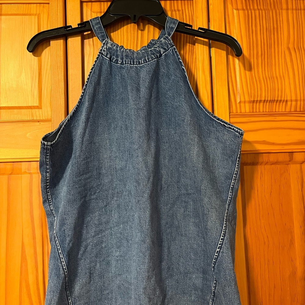 Vintage Denim Halter Dress